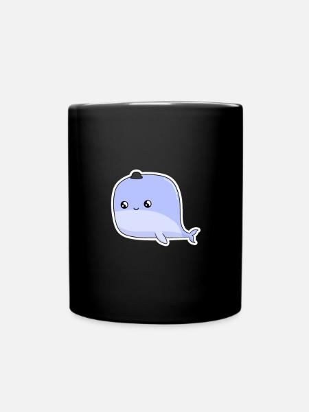Kleiner Wal  - Tasse einfarbig - Schwarz