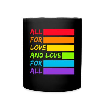 LGBT LGBTQ LGTB Gay Lesbian Pride Queeren Geschenk - Tasse einfarbig - Schwarz - Vorne