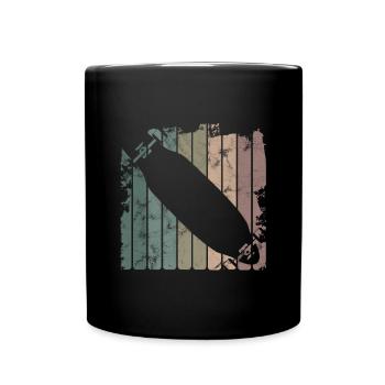 Cadeau de planche à roulettes rétro Longboarder Longboarding - Mug uni - noir - Devant