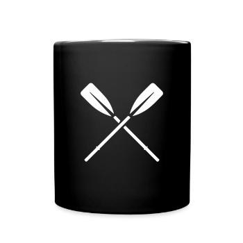 Rowing - Rowing / Paddle over Cross - Full Colour Mug - black - Front