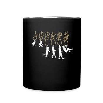 Evolution Klettern Kletterknoten Achter Knoten - Tasse einfarbig - Schwarz - Vorne