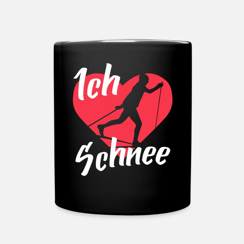 Langlaufen / Langläufer / Skifahrer / Ski - Tasse einfarbig - Schwarz