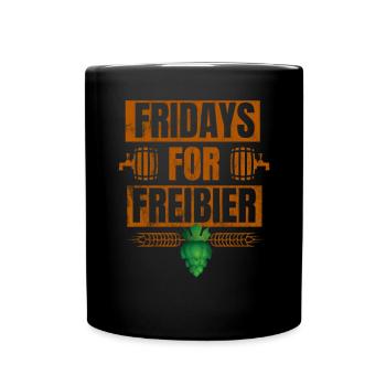 Fridays For Freibier T-Shirt - Tasse einfarbig - Schwarz - Vorne