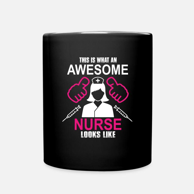Krankenschwester Geschenk - Tasse einfarbig - Schwarz