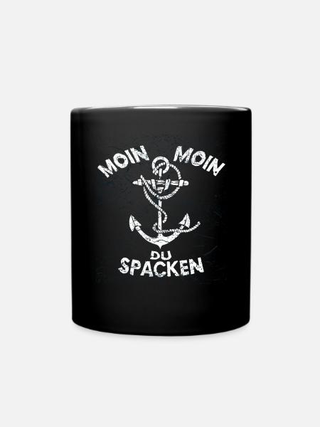 Norddeutschland Moin Moin Du Spacken - Tasse einfarbig - Schwarz
