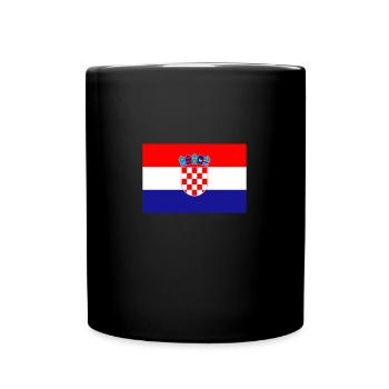 Kroatien Flagge Fahne kroatisch Zagreb Istrien - Tasse einfarbig - Schwarz - Vorne