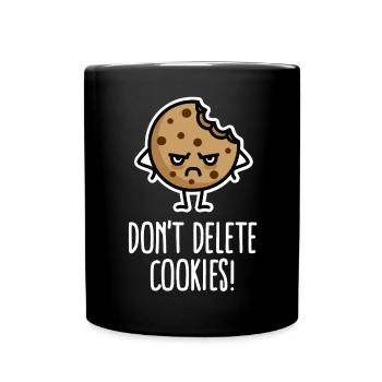 Do not delete cookies funny computer nerd humor - Full Colour Mug - black - Front