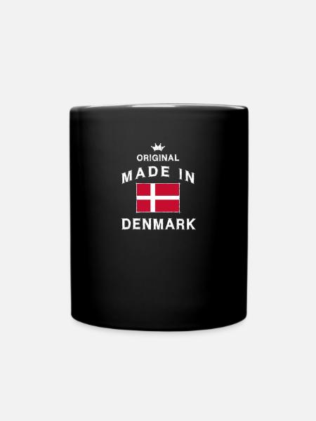 Made in Dänemark Geburt Baby Geschenk dänisch - Tasse einfarbig - Schwarz