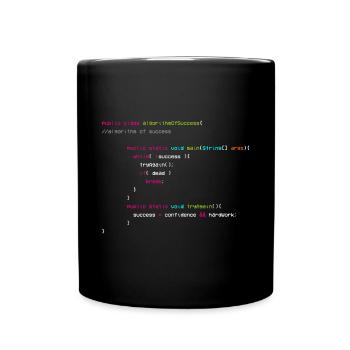 Algorithm Of Success - Coder - Informatiker - Tasse einfarbig - Schwarz - Vorne
