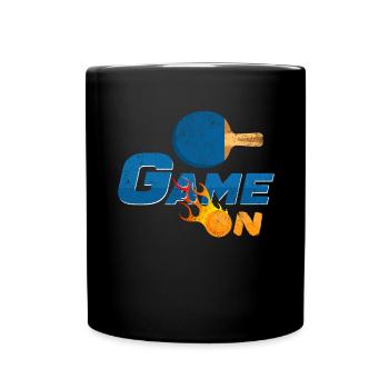 Game On Tischtennis Flamme - Tasse einfarbig - Schwarz - Vorne