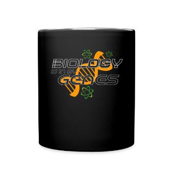 Biologie Genetik Logo Druck - Tasse einfarbig - Schwarz - Vorne