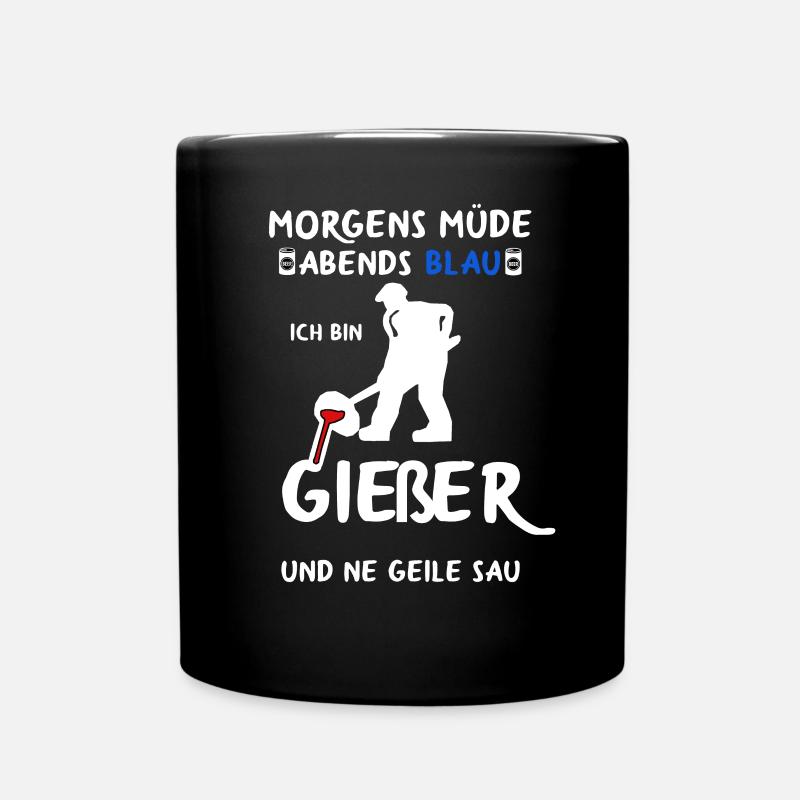 Gießer Giesser Schmelzer Gießereimechaniker - Tasse einfarbig - Schwarz