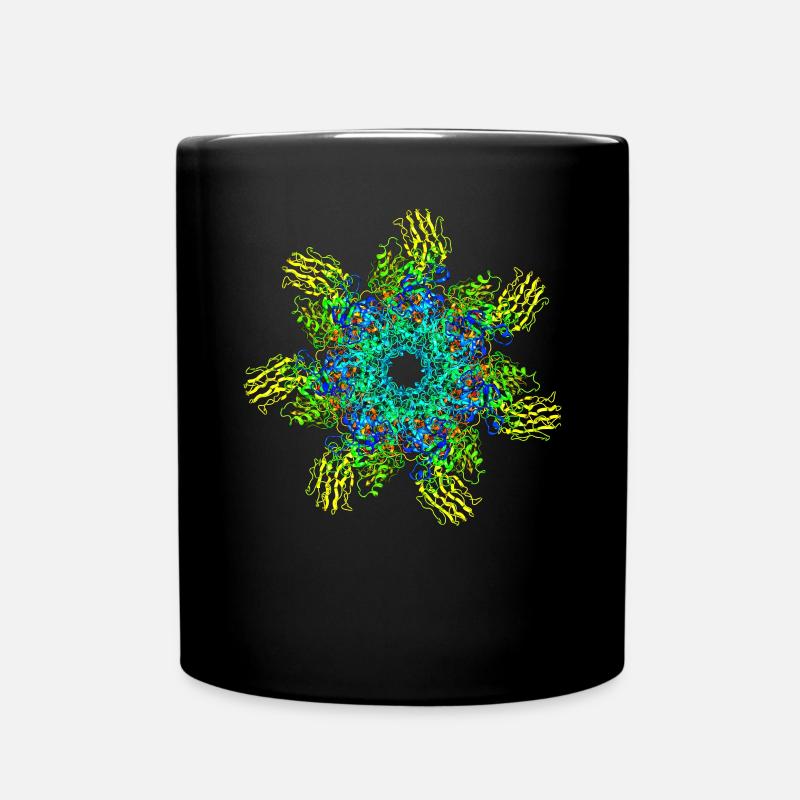 Biochemistry Research Cool protein molecule - Full Colour Mug - black