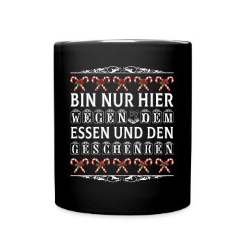 Fröhliche Weihnachten Weihnachten - Tasse einfarbig - Schwarz - Vorne