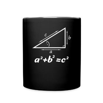 Cadeau de théorème de Pythagore pour un nerd de professeur de mathématiques - Mug uni - noir - Devant