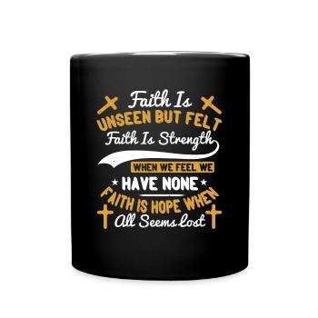 Chrétien chrétien croyant - Mug uni - noir - Devant