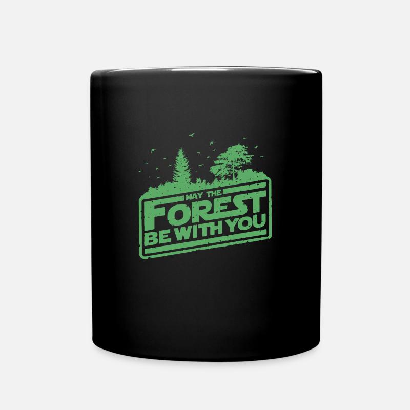 Deforestation - May the forest be with you - Full Colour Mug - black