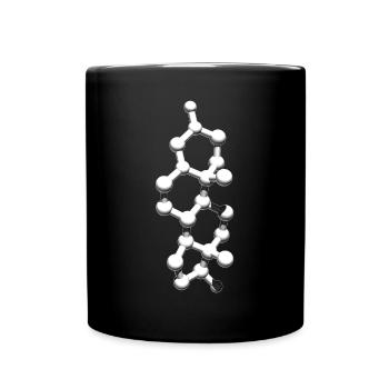 Fitness Nerd Testosteron Molekül - Tasse einfarbig - Schwarz - Vorne