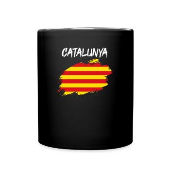 Catalonia Flag Flag Catalan Barcelona - Full Colour Mug - black - Front