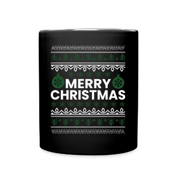 Merry Christmas Christmas Christmas Present - Tasse einfarbig - Schwarz - Vorne