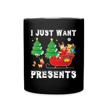 Merry Christmas Christmas Christmas Present - Tasse einfarbig - Schwarz - Vorne