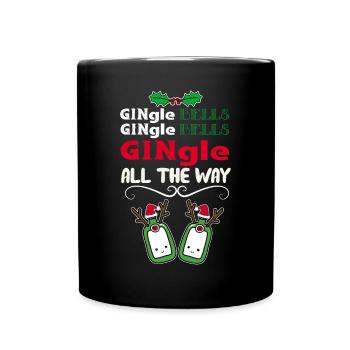 Gingle Bells Christmas avec Gin Gift - Mug uni - noir - Devant