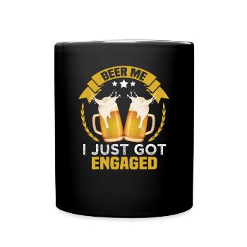 Engagement toasting - Full Colour Mug - black - Front