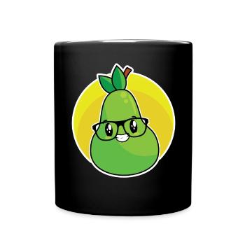 Birne - Tasse einfarbig - Schwarz - Vorne