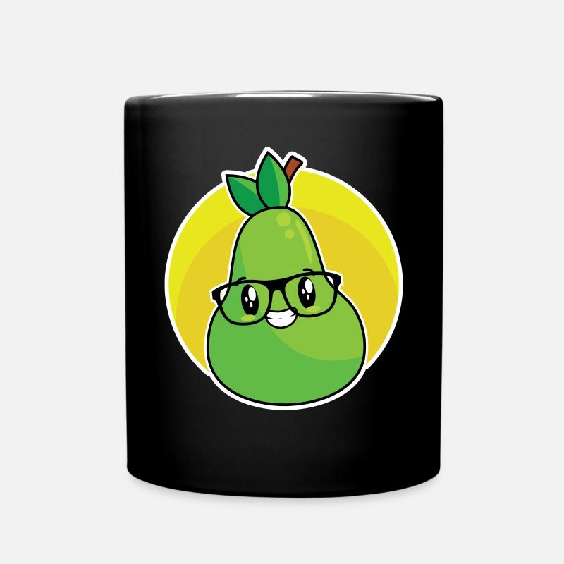 Birne - Tasse einfarbig - Schwarz