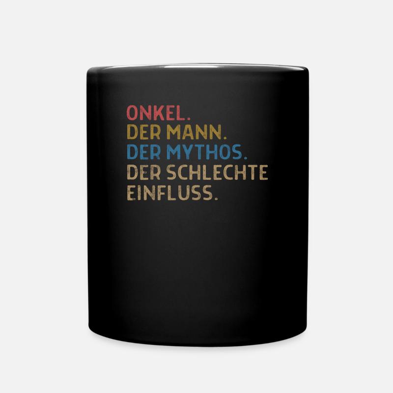 Lustige Onkel Sprüche und Geschenke - Tasse einfarbig - Schwarz