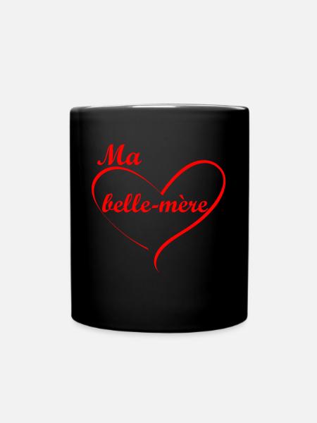 ma belle mère - Tasse einfarbig - Schwarz
