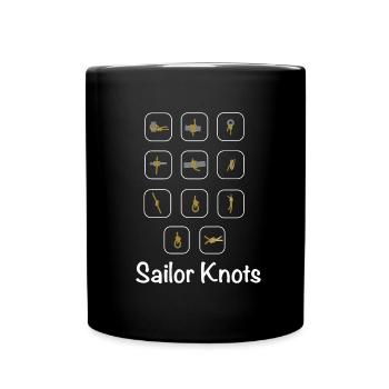 Die besten Segel Knoten für alle Segler und Crew - Tasse einfarbig - Schwarz - Vorne