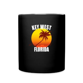 Key West Florida USA Palm Beach Sea Caribbean - Full Colour Mug - black - Front