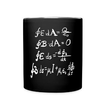 Elektromagnetismus Maxwell Gleichungen - Tasse einfarbig - Schwarz - Vorne