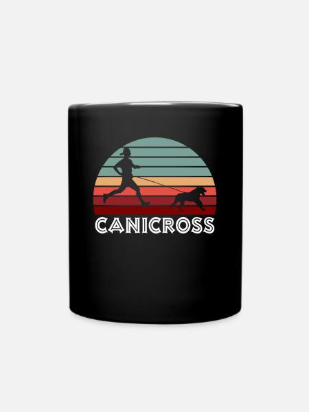 Canicross retro - Full Colour Mug - black