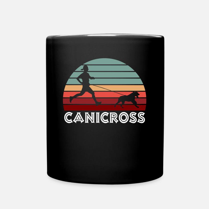 Canicross Retro - Tasse einfarbig - Schwarz