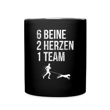 Canicross Team - Tasse einfarbig - Schwarz - Vorne