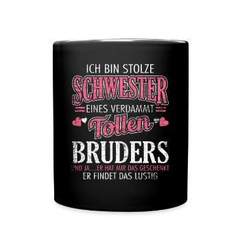 Frère soeur - Mug uni - noir - Devant