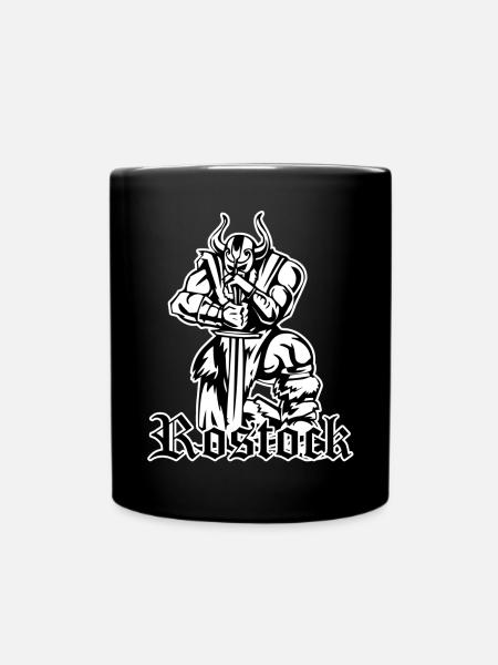 Rostock Wikinger - Tasse einfarbig - Schwarz