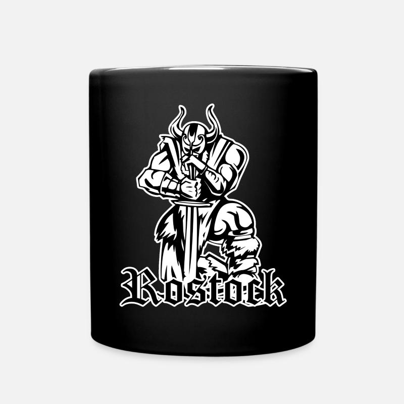 Rostock Wikinger - Tasse einfarbig - Schwarz