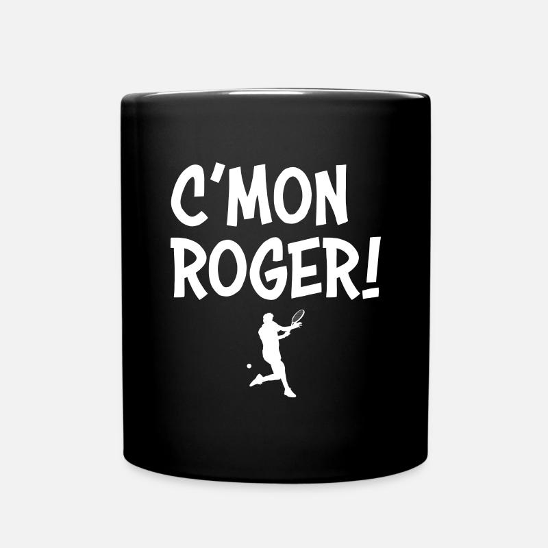 Joueuse de tennis C'Mon Roger Fan Gift - Mug uni - noir