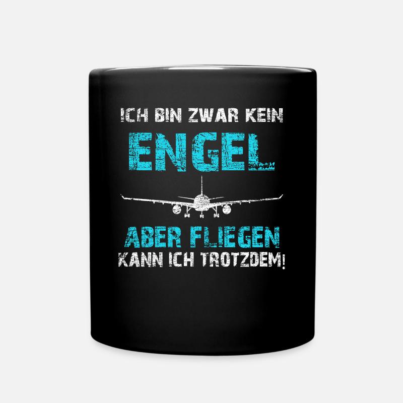 Pilot Fliegen - Tasse einfarbig - Schwarz