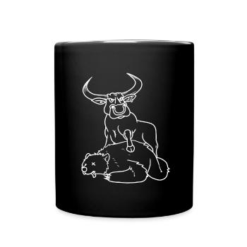 Bulle Bank Bear Stock Exchange Capital Shares Economy - Full Colour Mug - black - Front