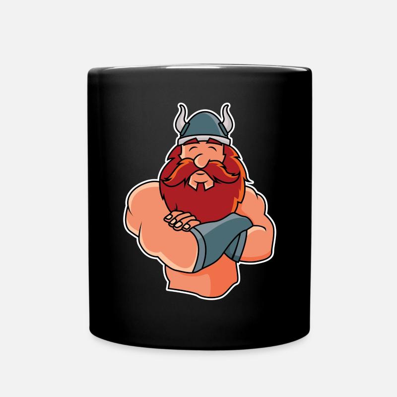 Drôle de Viking en pose - Mug uni - noir