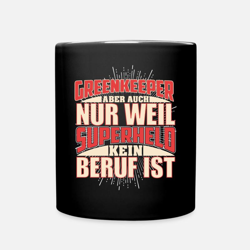 Greenkeeper Superheld - Tasse einfarbig - Schwarz