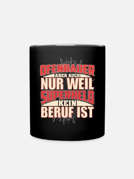 Ofenbauer Superheld - Tasse einfarbig - Schwarz