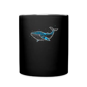 Whale - Wal - Meeresbewohner - Tasse einfarbig - Schwarz - Vorne