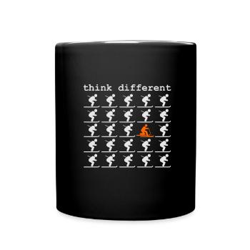 Telemark Ski Nordic Ski Gift - Full Colour Mug - black - Front
