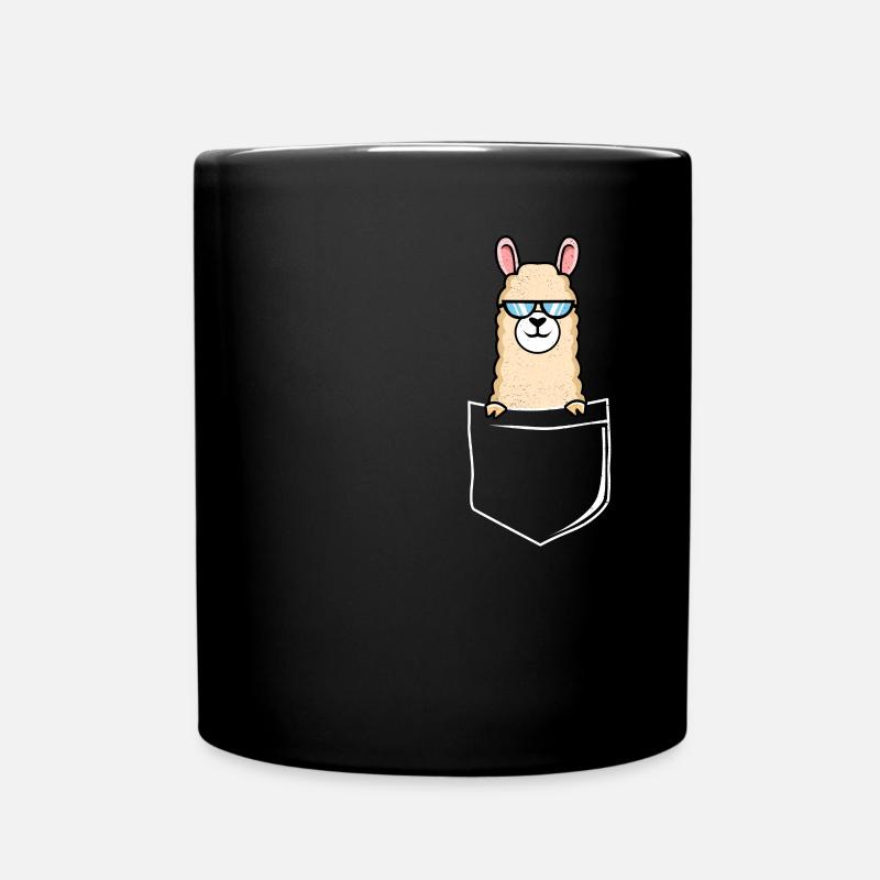 Alpaka Sonnenbrille Lama - Tasse einfarbig - Schwarz