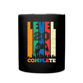 Level 20 Completely 20 years 20 years 20 years Gebur - Full Colour Mug - black - Front